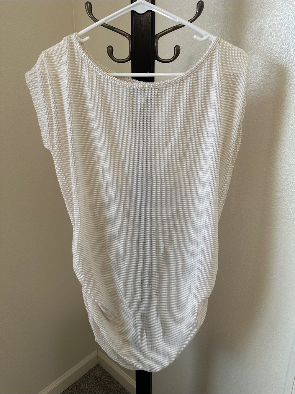 Jordan Taylor White Mesh Bathing Suit Cover